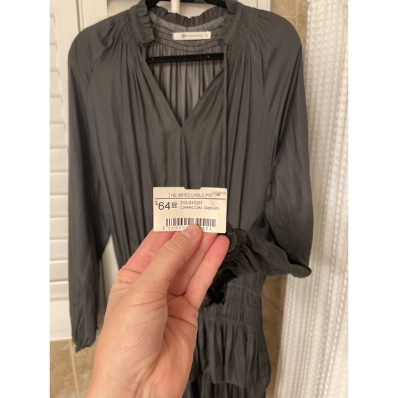 *NEVER BEEN WORN* Cute & comfy charcoal gray dress from Impeccable Pig - Picture 2 of 3